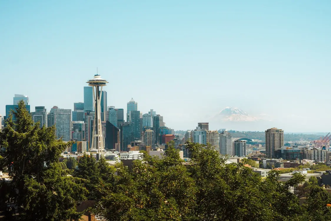 Seattle skyline with Mount Rainier — the Pacific Northwest backdrop for our boutique matchmaking practice